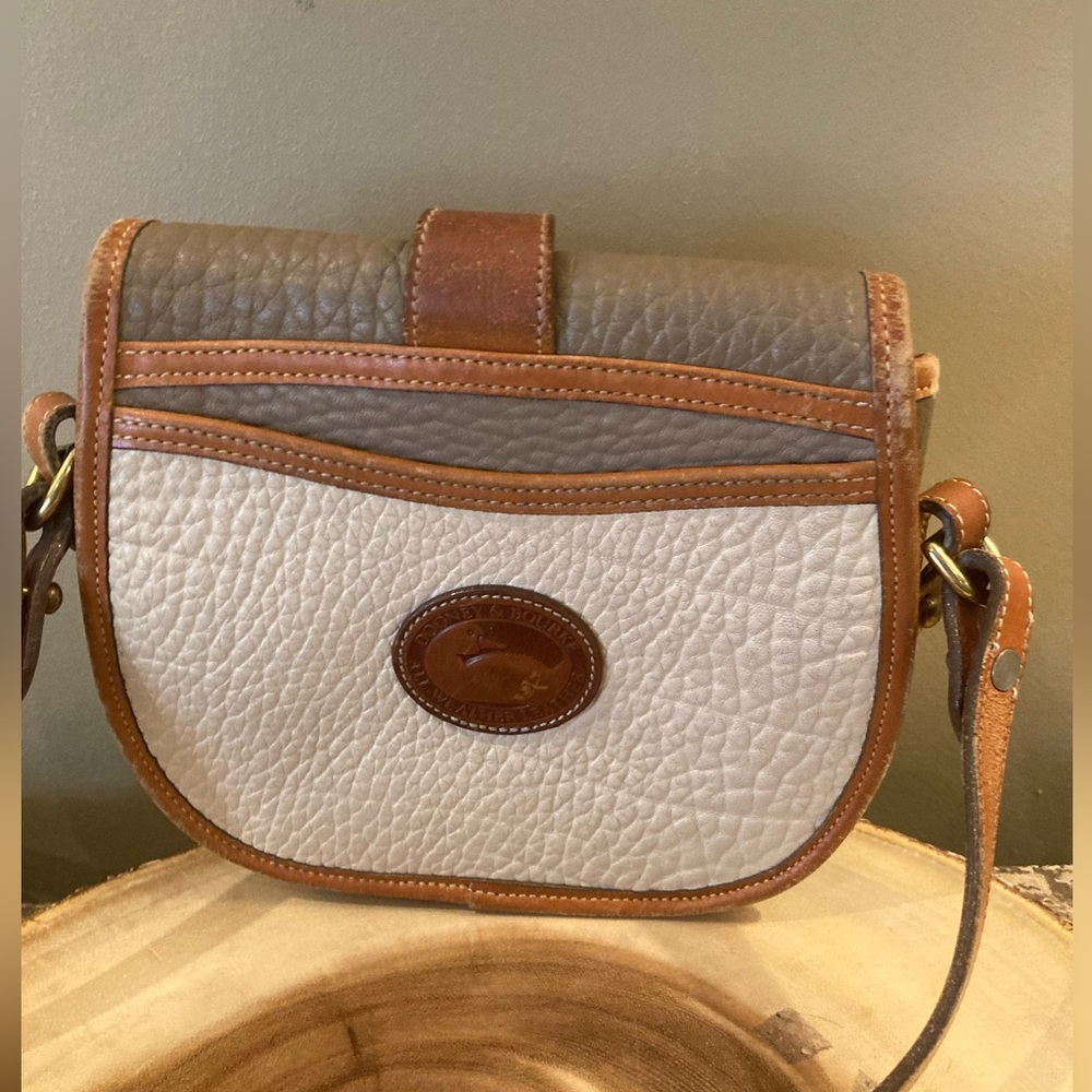 Dooney & Bourke Vintage Leather Mini Crossbody Bag Rare Tri-color Purse